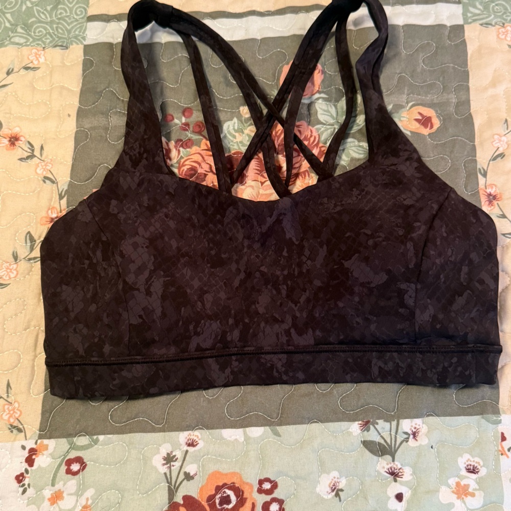 Lululemon Black Sports Bra with Crisscross Back